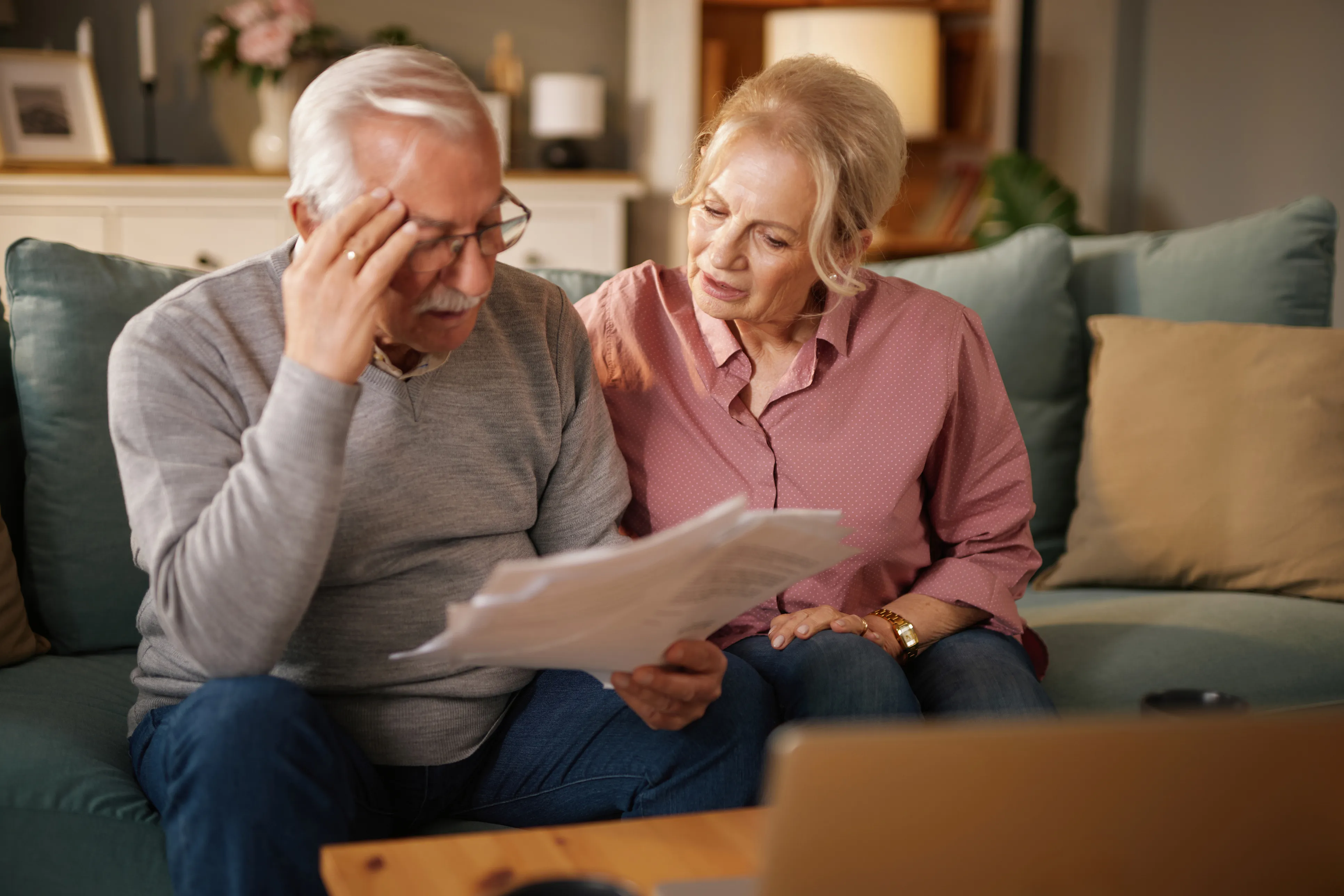 U.S. premium bill and open enrollment paperwork